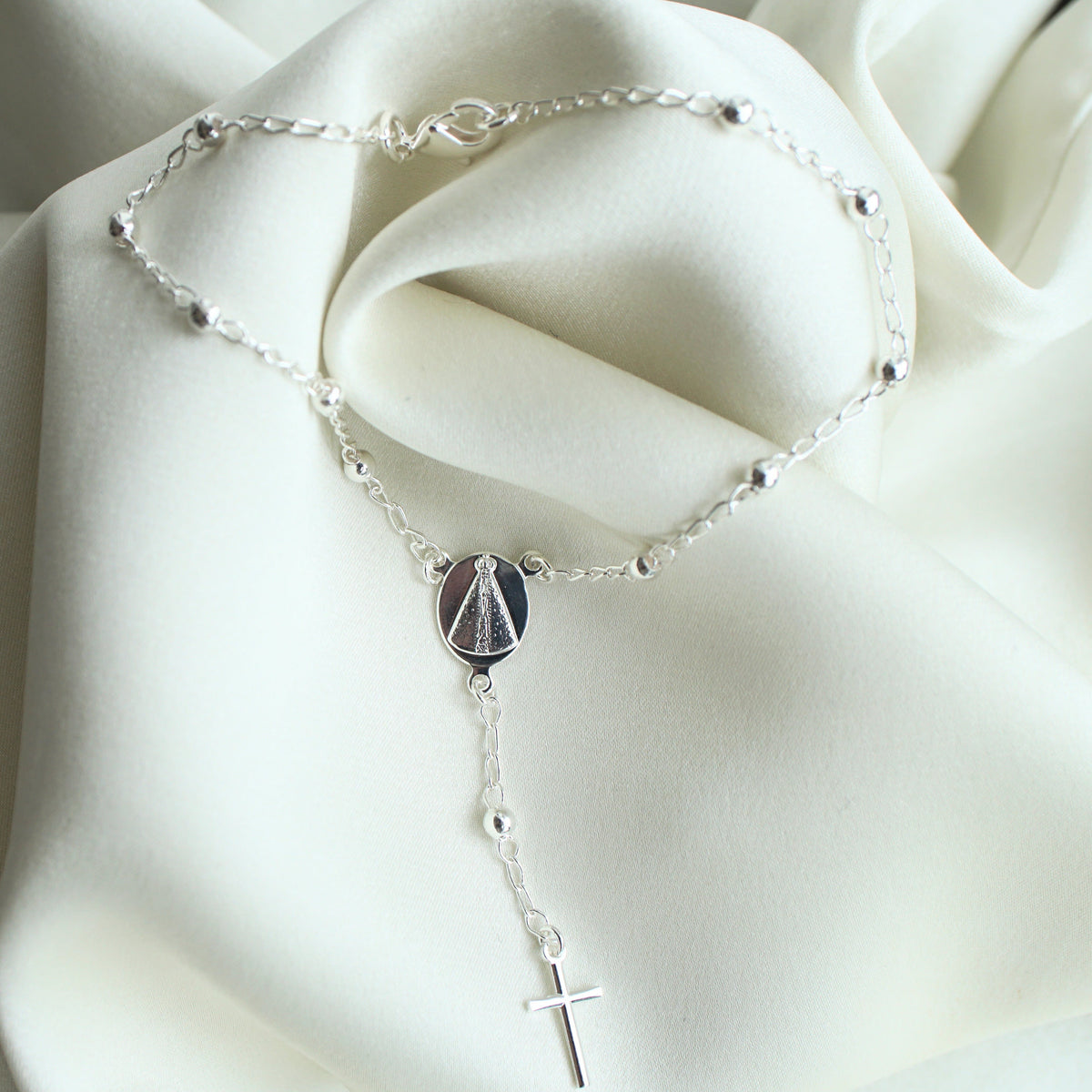 Pulsera denario enchapada en plata