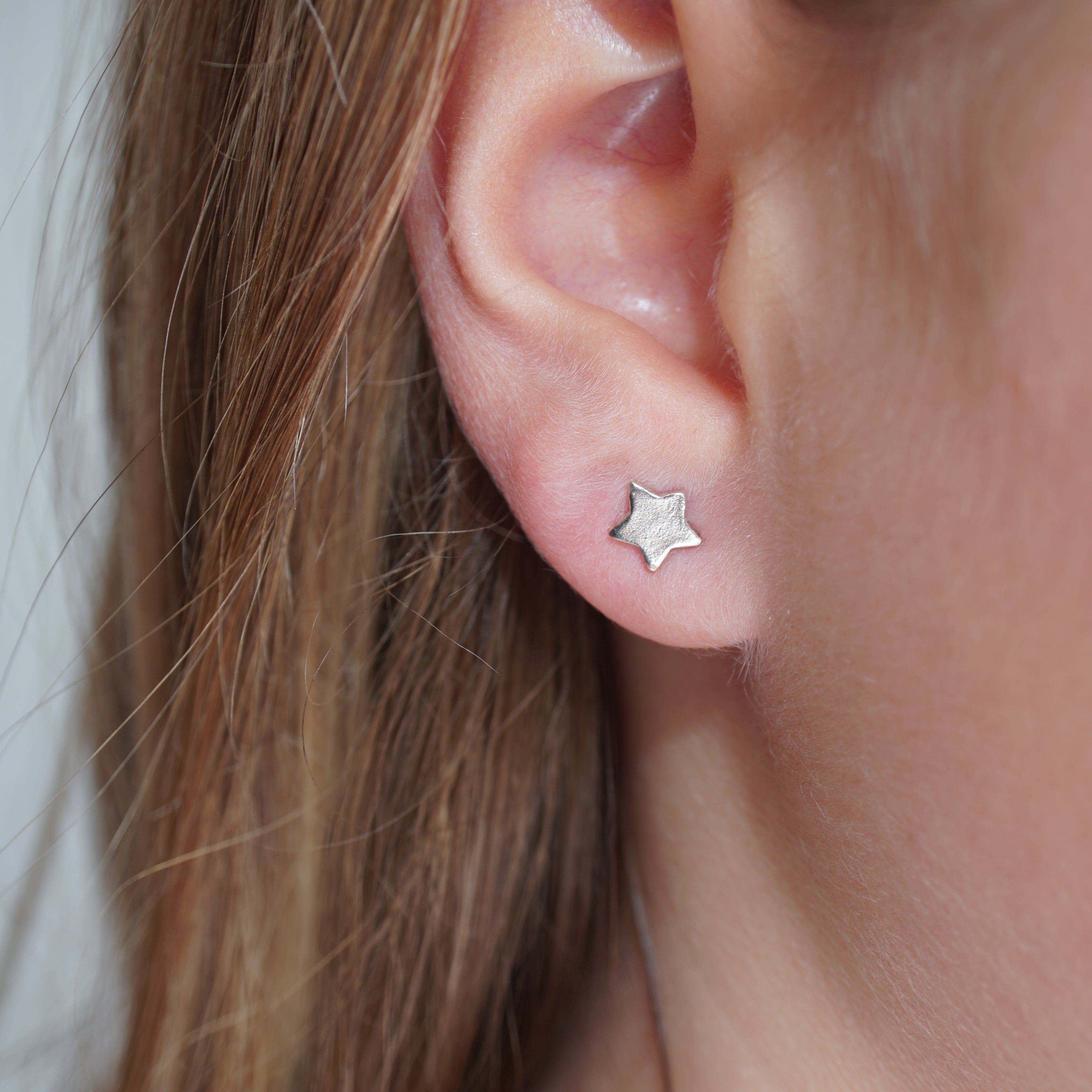 Aros Estrella pequeños de plata