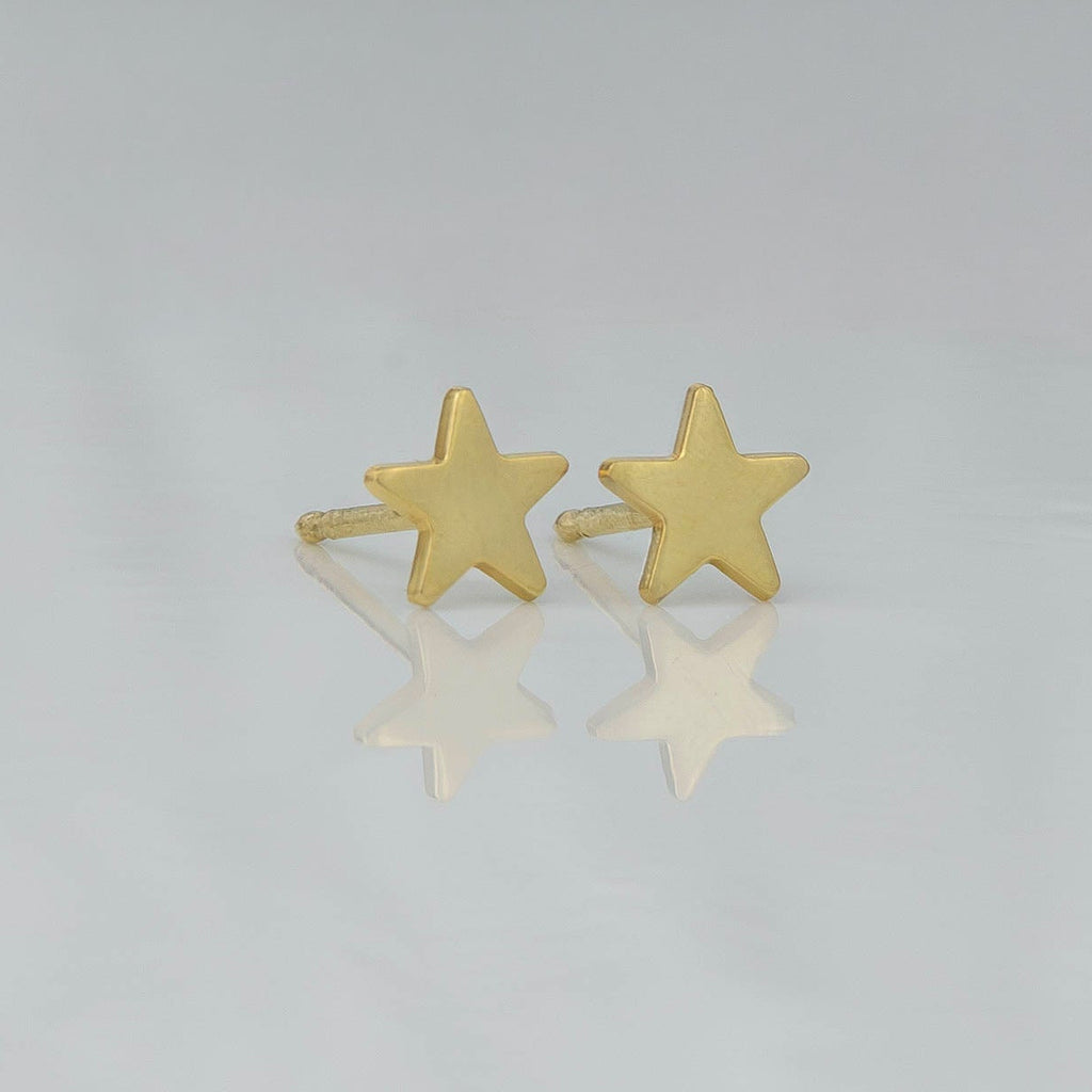 Aros estrellas de oro
