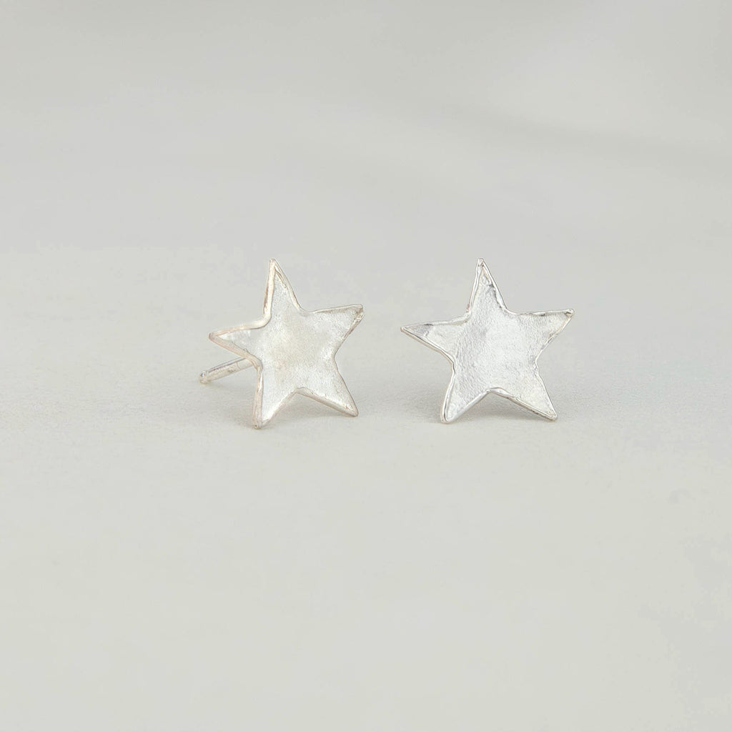 Aros estrellas de plata