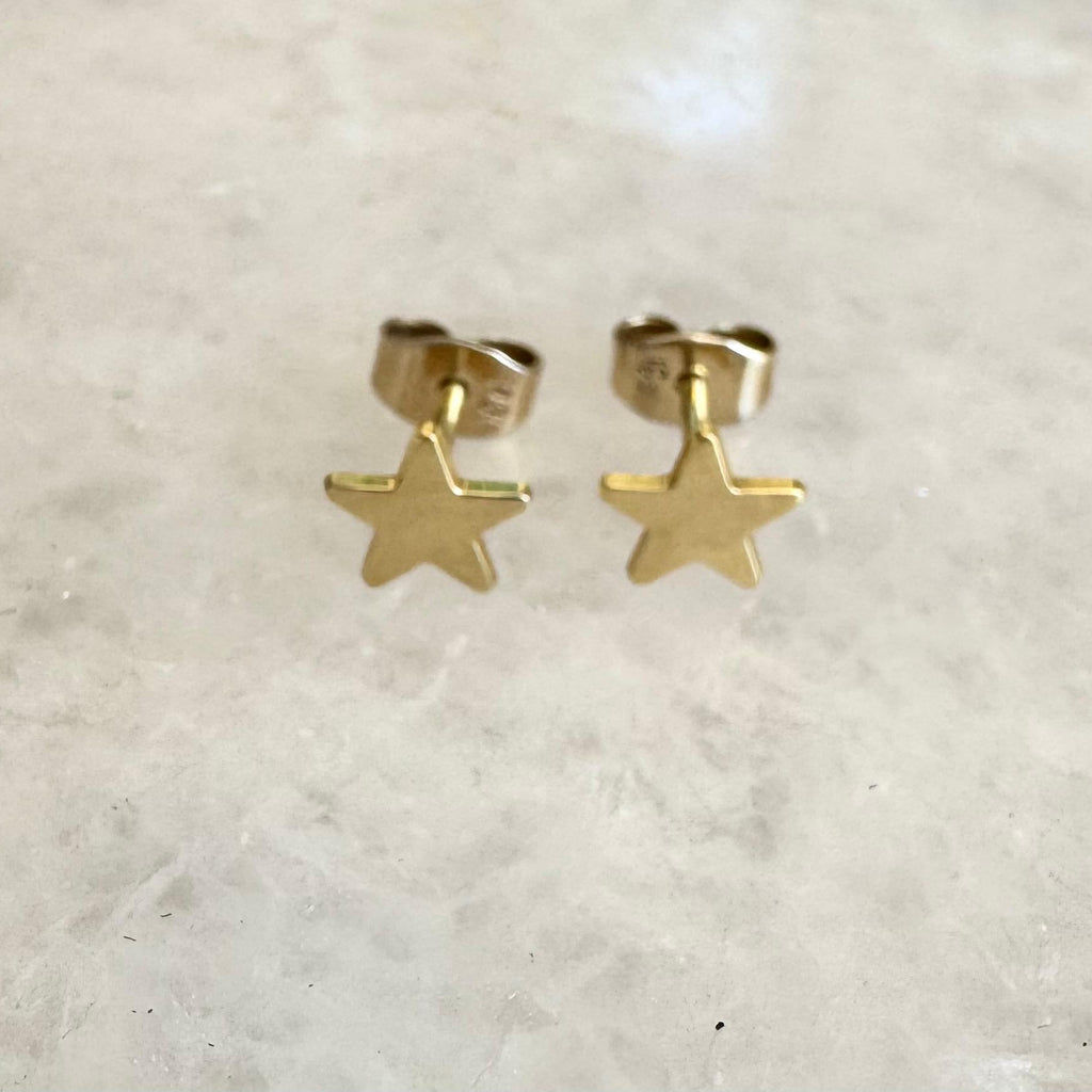 Aros estrellas de oro