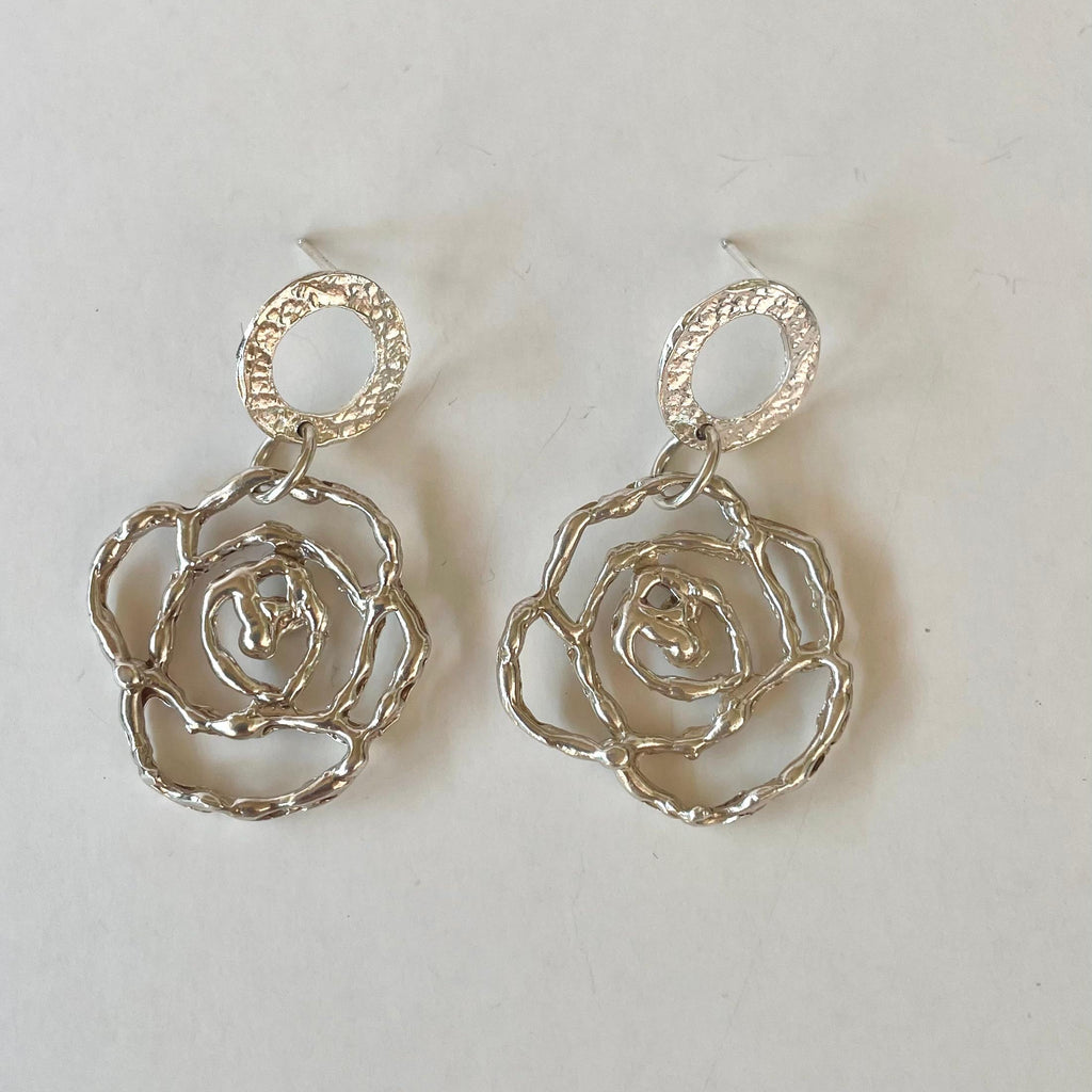 Aros Flor plata