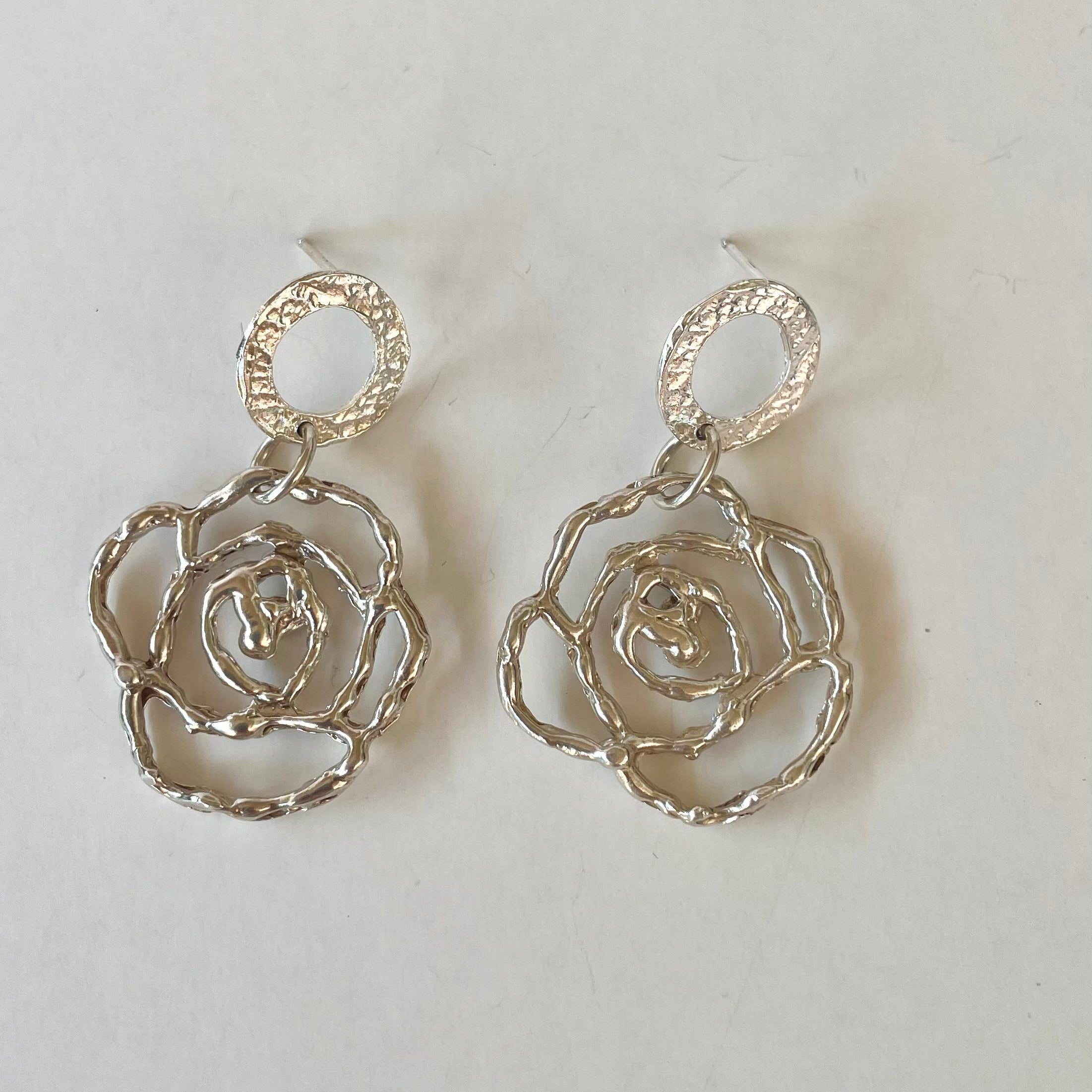 Aros Flor plata