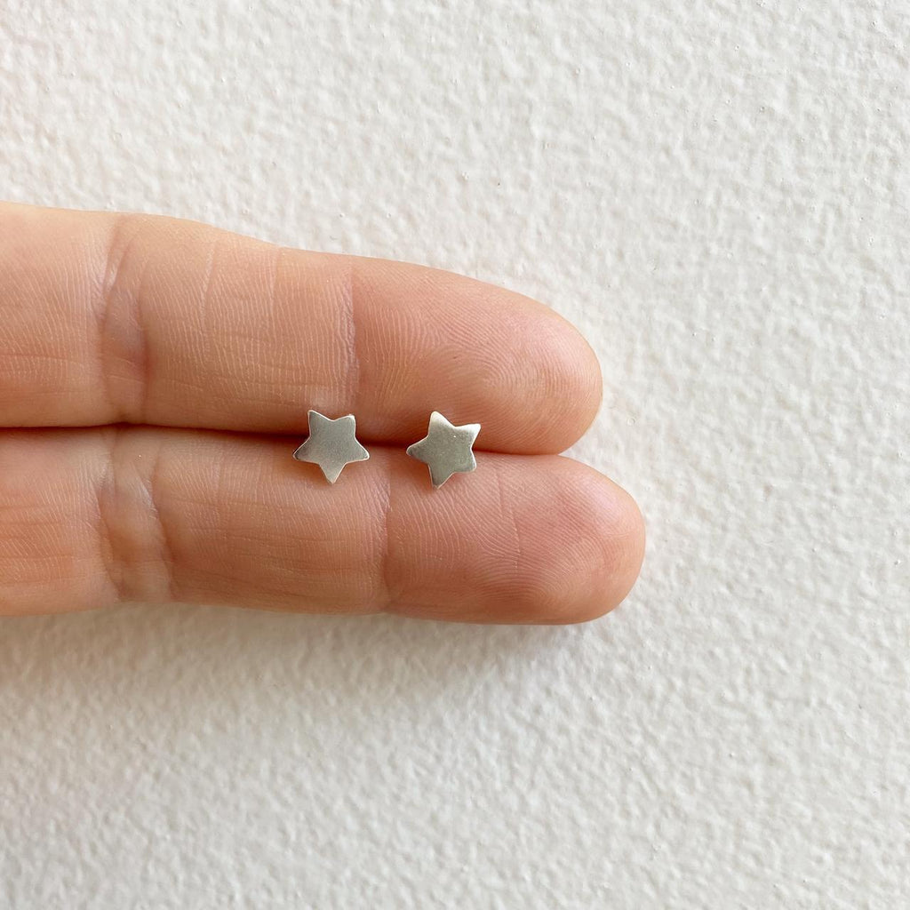 Aros Estrella pequeños de plata